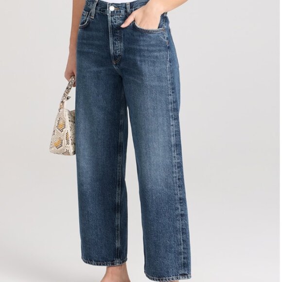 Agolde Women's High Rise Jeans - Dark Blue - Picture 1 of 4